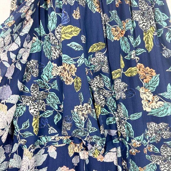 Angie Floral Maxi Romper Dress Size Medium NWT V-Neck Navy Blue Festival Concert - Picture 5 of 8